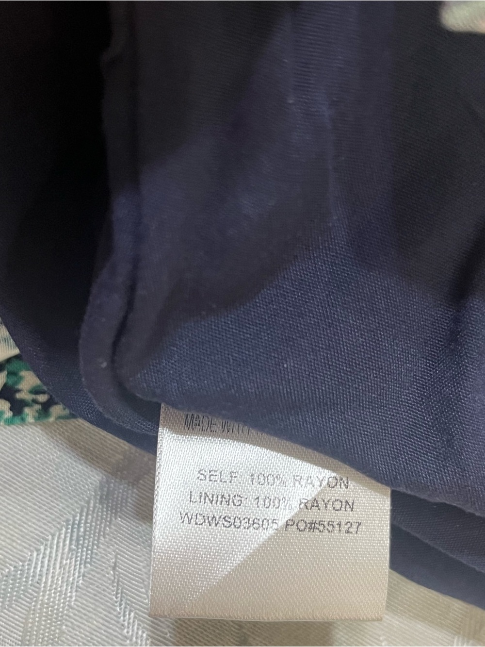 Anthro Lost + Wander Navy Blue Floral Wide Neckline 3/4 Puff Sleeve Maxi Dress S - Picture 9 of 11